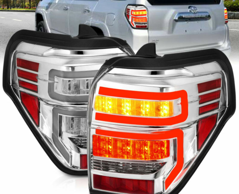 4Runner 14-20 Фонари диодные, хром с белыми трубками, комплект - Доп. свет - TOYOTA - Toyota 4Runner