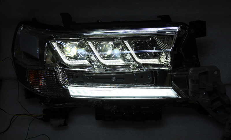 Land Cruiser 200 2015- Оптика диодная с LED ДХО и динамичными поворотниками, стиль LX, хром, комплект - Доп. свет - TOYOTA - Toyota Land Cruiser