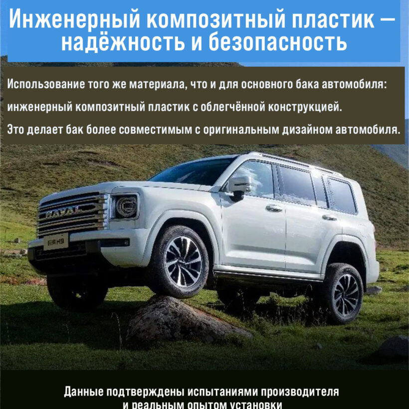 Дополнительный бак 120л. Haval H9 - Топливные баки - GREAT WALL