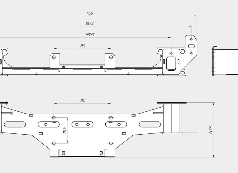 Усиленная площадка для лебёдки Tank 300 от TankTuning - Лебедки