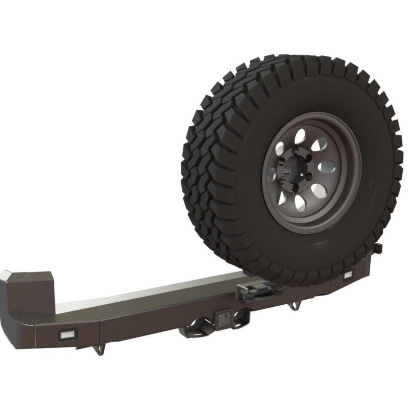 Бампер задний Toyota Land Cruiser Prado 95 калитка справа, под ПТФ - Силовые бамперы - TOYOTA - Toyota Land Cruiser Prado