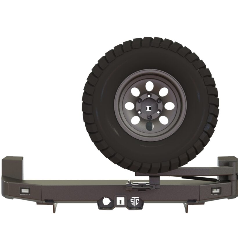 Бампер задний Toyota Land Cruiser Prado 95 калитка справа, под ПТФ - Силовые бамперы - TOYOTA - Toyota Land Cruiser Prado